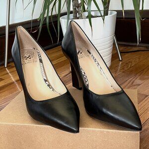 Vince Camuto Thanley Black Leather High Heel Size 10